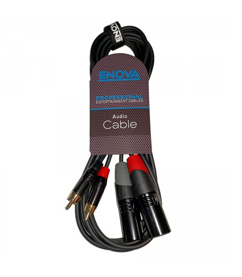 Enova Enova 3 m XLR Male 3 pin - RCA Male Adapter Cable black & red stereo cable EC-A3-CLMXLM-3 Buy on Feesheh