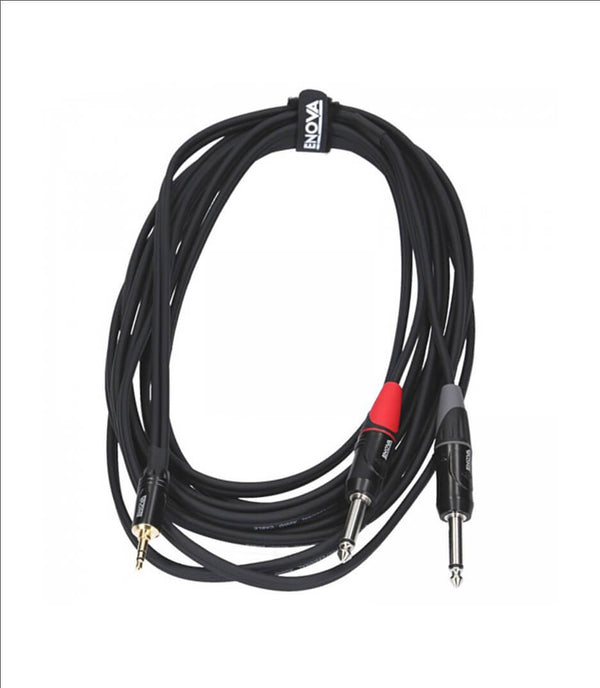 Enova Enova 3 Meters Jack 3.5 mm 3 Pole - 1/4" Plug 2 Pole Adapter Cable Black & Red Stereo Cable EC-A3-PSMPLM-3 Buy on Feesheh