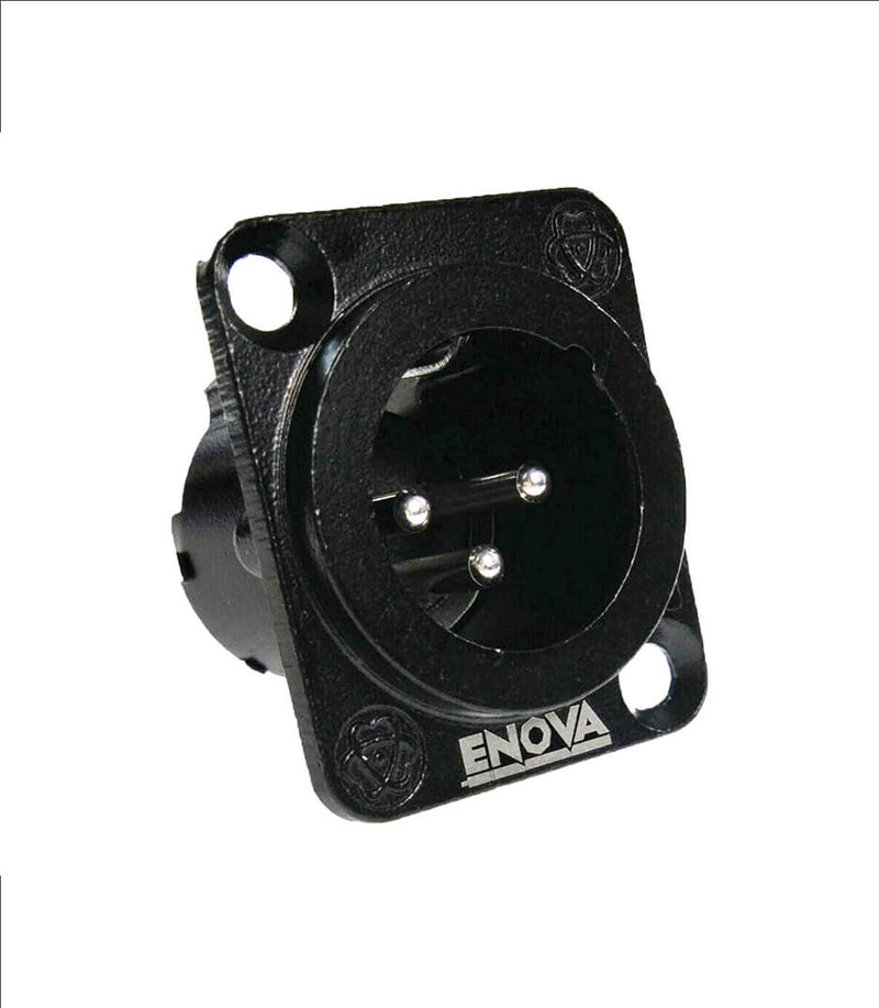 Enova Enova XLR Chassis Connector Male 3-Pin Black Metal Housing Solder Cups XL13MB Buy on Feesheh