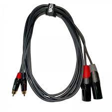 Enova Enova1 m XLR Male 3 pin - RCA Male Adapter Cable black & red stereo cable EC-A3-CLMXLM-1 Buy on Feesheh