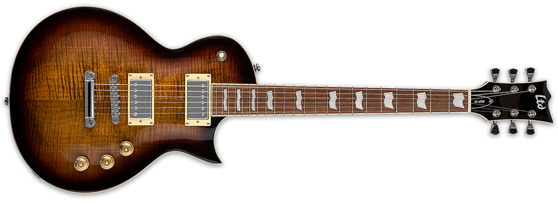 ESP Electric Guitar Dark Brown Sunburst Finish ESP LTD Eclipse EC-256 Flame Maple Top LEC256DBSB Buy on Feesheh