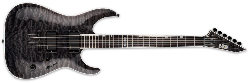 ESP Electric Guitar ESP LTD MH-401 NT (Non-Tremolo) Quilted Maple, See Thru Black Finish LMH401NTQMSTBLK Buy on Feesheh