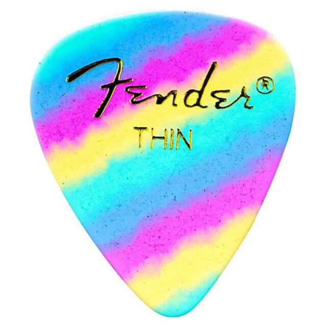 Fender Fender 351 Shape Graphic Thin Picks, 12 Per Pack, Rainbow 1980351101 Buy on Feesheh