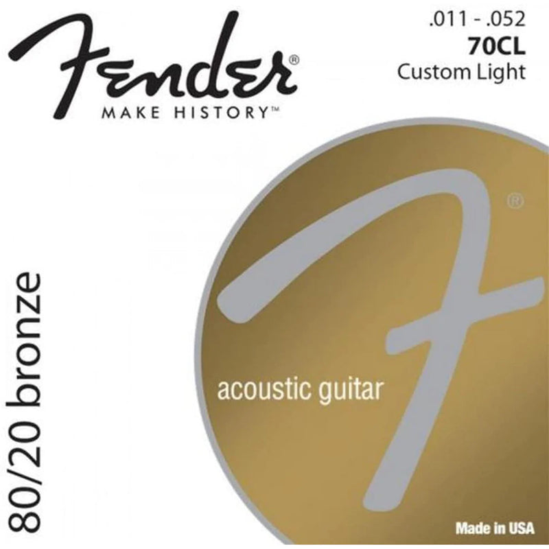 Fender Fender 80/20 Bronze Acousitc Guitar Strings, Ball End, 70CL .011-.052 0730070405 Buy on Feesheh