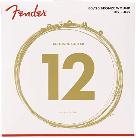 Fender Fender 80/20 Bronze Acoustic Strings, Ball End, 70L .012-.052 Gauges 0730070403 Buy on Feesheh