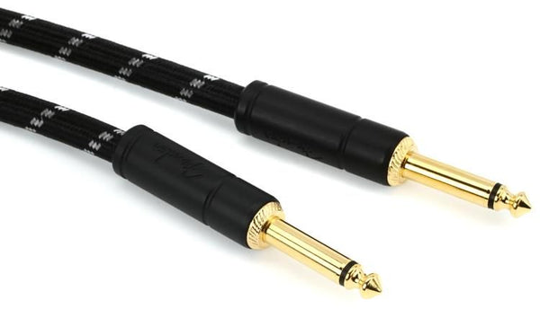 Fender Fender Deluxe Series Stragiht to Straight Instrument Cable - 10 foot Black Tweed 0990820092 Buy on Feesheh