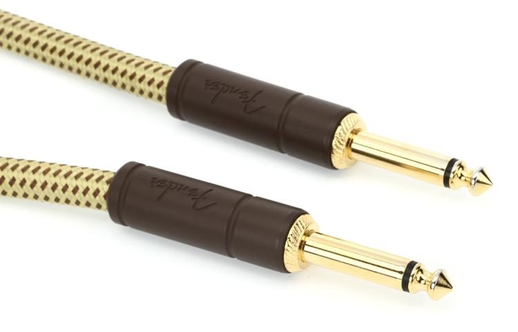 Fender Fender Deluxe Series Straight to Straight Instrument Cable - 15 foot Tweed 0990820084 Buy on Feesheh