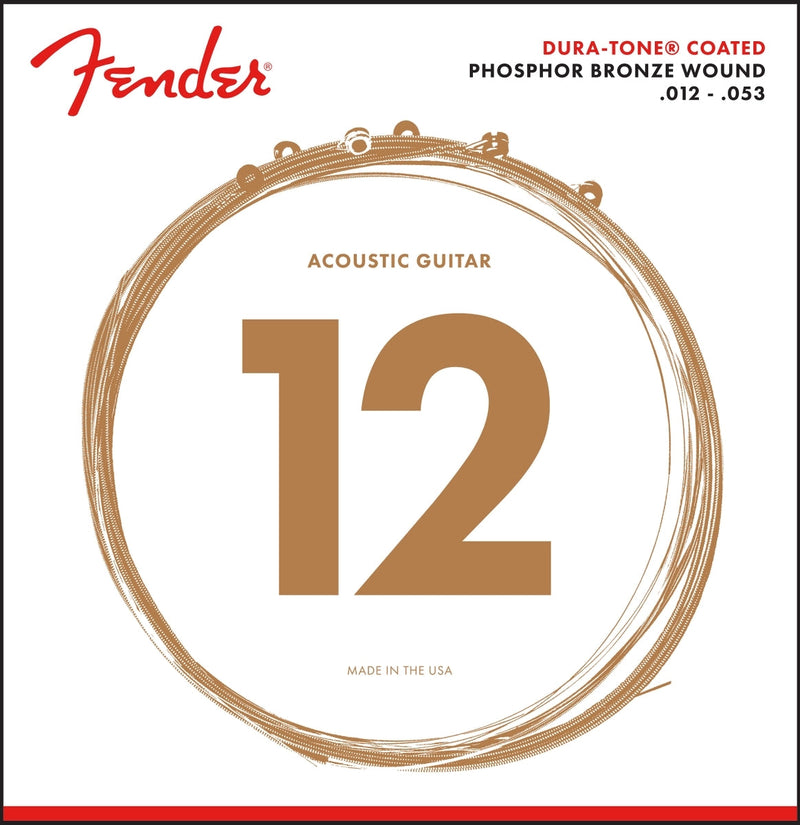 Fender Fender  Dura-Tone Coated Phosphor Bronze Acoustic Guitar Strings 0730860403 Buy on Feesheh