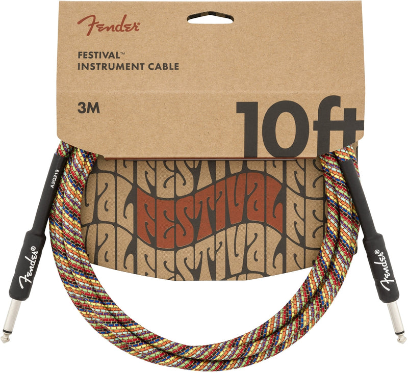 Fender Fender Festival Straight to Straight Instrument Cable 10 foot Rainbow 0990910299 Buy on Feesheh