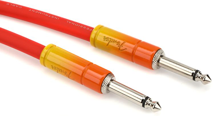 Fender Fender Ombré Series Straight to Straight Instrument Cable - 10 foot, Tequila Sunrise 0990810200 Buy on Feesheh