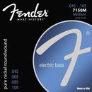Fender Fender Original 7150M Medium Pure Nickel Roundwound Electric Bass Guitar Strings, Long Scale, .045 - .105 Gauges, Set of 4 Strings 0737150406 Buy on Feesheh