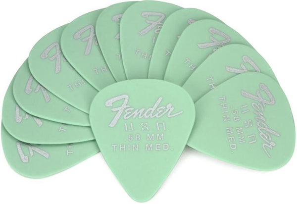 Fender Fender Original Delrin Guitar Picks 12-pack - .58mm Surf Green 1987351750 Buy on Feesheh