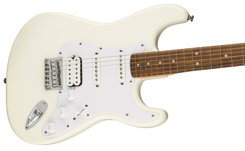 Fender Fender Squier Bullet Stratocaster HSS Electric Guitar, 21 Frets, "C" Shape Neck, Indian Laurel Fingerboard, Hard Tail Bridge, Polyurethane, Arctic White 0371005580 Buy on Feesheh