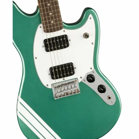 Fender Fender Squier FSR Bullet Competition Mustang HH Sherwood Green With Olympic White Stripes 0371221546 Buy on Feesheh