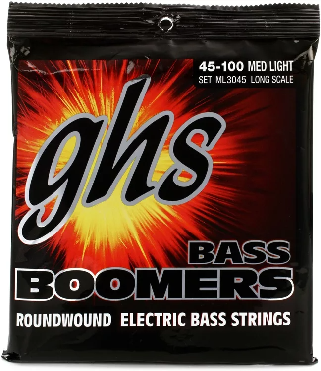 GHS Bass Guitar Strings GHS Boomers Electric Bass Guitar 4-String 0.45 - 100 Gauge ML3045 Buy on Feesheh