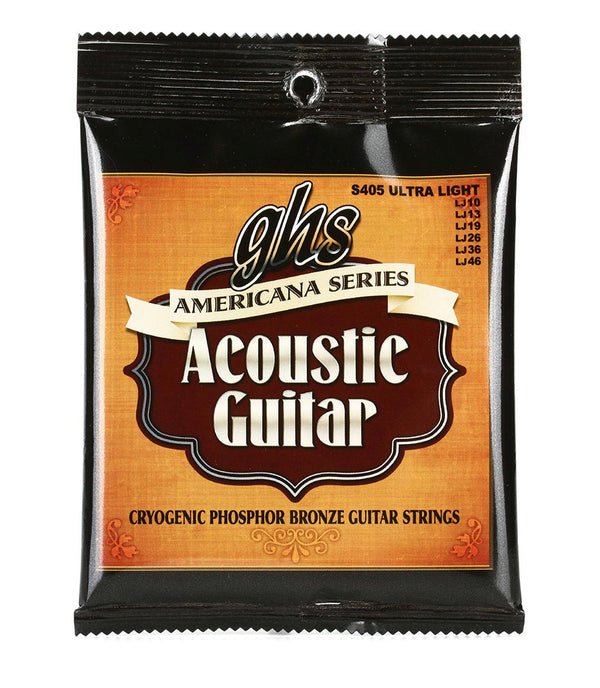 GHS Guitar Strings GHS Acoustic Guitar String Americana Series Phosphor Bronze 0.10 - 0.46 Gauge S405 Buy on Feesheh