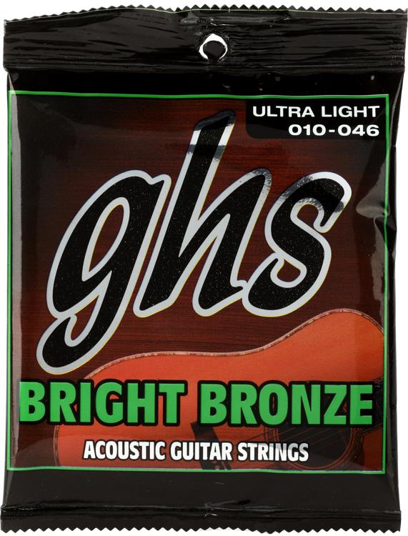 GHS Guitar Strings GHS BB10U Bright Bronze 80/20 Bronze Acoustic Guitar Strings - .010-.046 Ultra Light BB10U Buy on Feesheh
