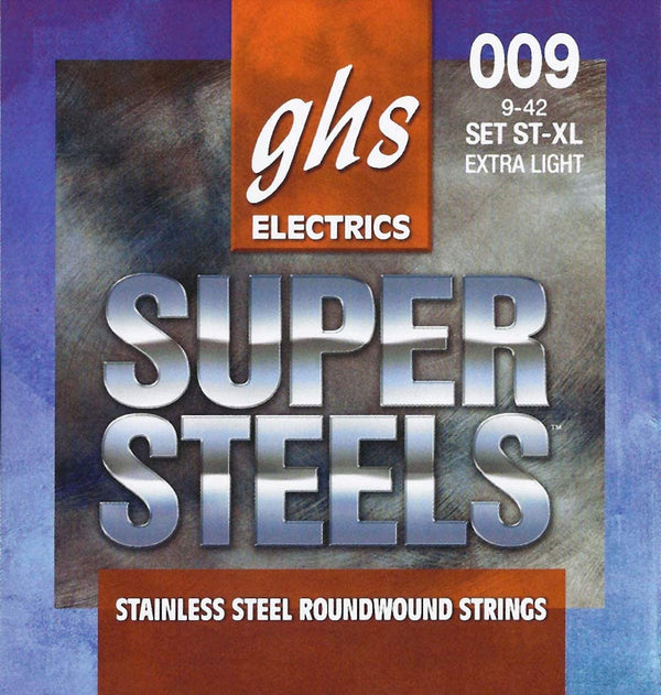 GHS Guitar Strings GHS Super Steel Electric Guitar String Extra Light 0.09 - 0.42 Gauge ST-XL Buy on Feesheh