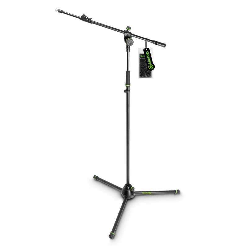 Gravity Pro Audio Accessories Gravity MS 4322 B Microphone Stand with Folding Tripod Base and 2-Point Adjustment Telescoping Boom 4049521190551 Buy on Feesheh