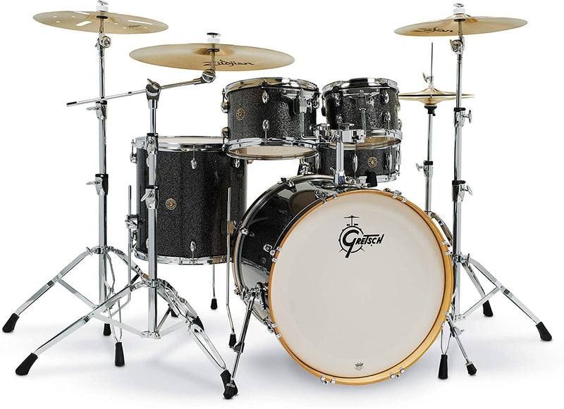 Gretsch Acoustic Drums Gretsch Catalina Maple Black Stardust Finish Hardware Drum Kit CM1-E825-BS Buy on Feesheh