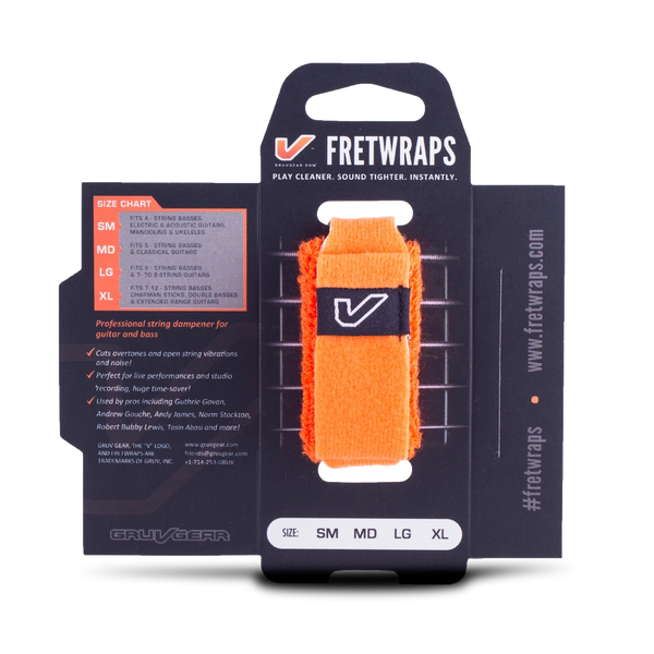 Gruv Guitar Accessories Gruv FretWraps String Muters (1-Pack) Orange Small FW-1PK-ORG-SM Buy on Feesheh