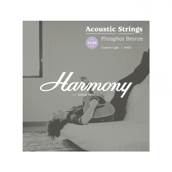 Harmony Strings & Tuners Harmony HA02 Phosphor Bronze Acoustic Guitar Strings, Custom Light, 11/52 HMN-023011 Buy on Feesheh