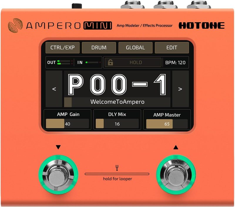 Hotone Orange Hotone MP-50MT Ampero Mini Amp Modeler & Effects Processor, (with 9V power supply) MP-50OR Buy on Feesheh