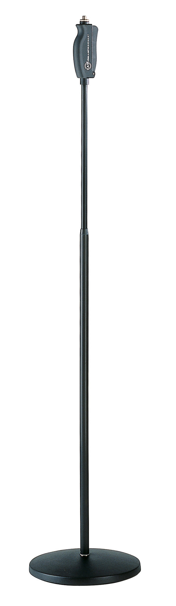 K&M Microphones K&M Round Base Straight Mic Stand with One-Handed Clutch, and Matte Black Finish 26085-500-55 Buy on Feesheh