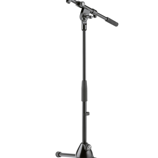 K&M 25900 Telescoping Short Microphone Stand With Telescoping Boom Arm