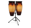 LP Percussion LP Aspire 10" & 11" Conga Set with Double Stand Siam Oak Shell Vintage Sunburst Finish & Black Hardware LPA646-VSB Buy on Feesheh