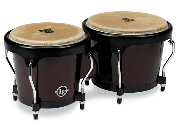 LP Percussion LP Aspire 6 3/8 - 8" Bongo OAK Dark Wood Finish Black Hardware LPA601-DW Buy on Feesheh