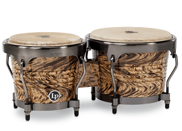 LP Percussion LP Aspire 6 3/8 - 8" Bongo Siam Oak Shell Havana Cafe Finish Brushed Nickel Hardware LPA601-HC Buy on Feesheh