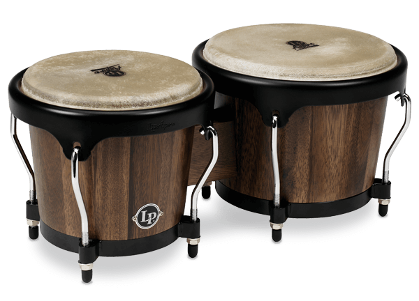 LP Percussion LP Aspire 6 3/8 - 8" Bongo Walnut Finish Black Hardware LPA601-SW Buy on Feesheh