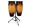 LP Percussion LP City 10 - 11" Conga Set OAK Vintage Sunburst Finish With Black Hardware & Double Stand LP646NY-VSB Buy on Feesheh