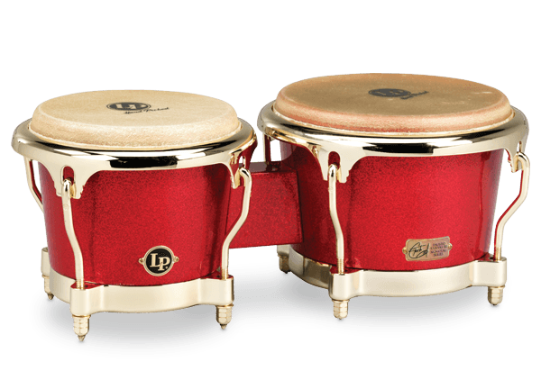 LP Percussion LP Galaxy Fiberglass Fausto CuevesIII Bongos 7 1/4" & 8 5/8" Arena Red Sparkle Finish Gold Hardware LP794V-ARG Buy on Feesheh