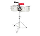 LP Percussion LP Tito Puente 13 - 14" Timbales Stainless Steel Shell With Stand LP256-S Buy on Feesheh