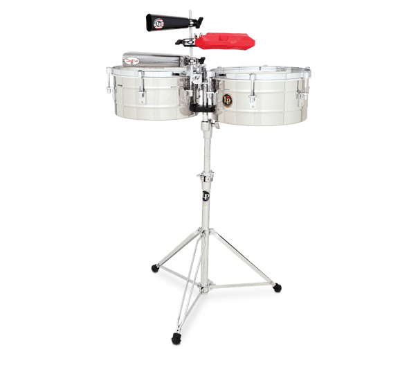 LP Percussion LP Tito Puente 13 - 14" Timbales Stainless Steel Shell With Stand LP256-S Buy on Feesheh