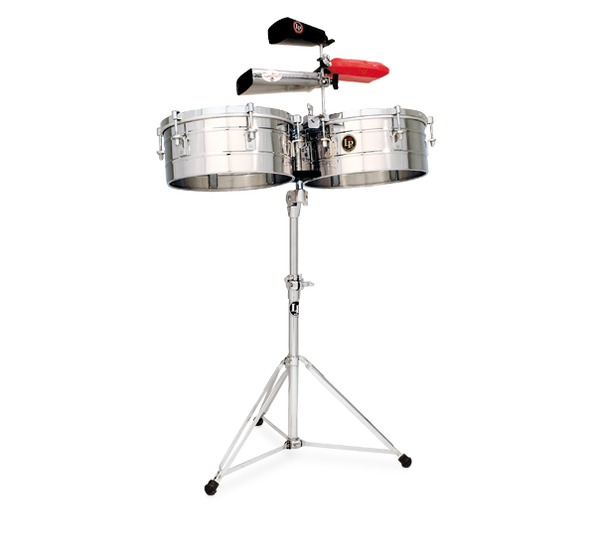 LP Percussion LP Tito Puente 14 - 15" Timbales Stainless Steel Shell with Stand LP257-S Buy on Feesheh