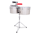 LP Percussion LP Tito Puente 15 - 16" Thunder Timbales Stainless Steel Shell With Stand LP258-S Buy on Feesheh
