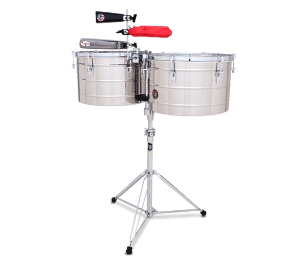 LP Percussion LP Tito Puente 15 - 16" Thunder Timbales Stainless Steel Shell With Stand LP258-S Buy on Feesheh