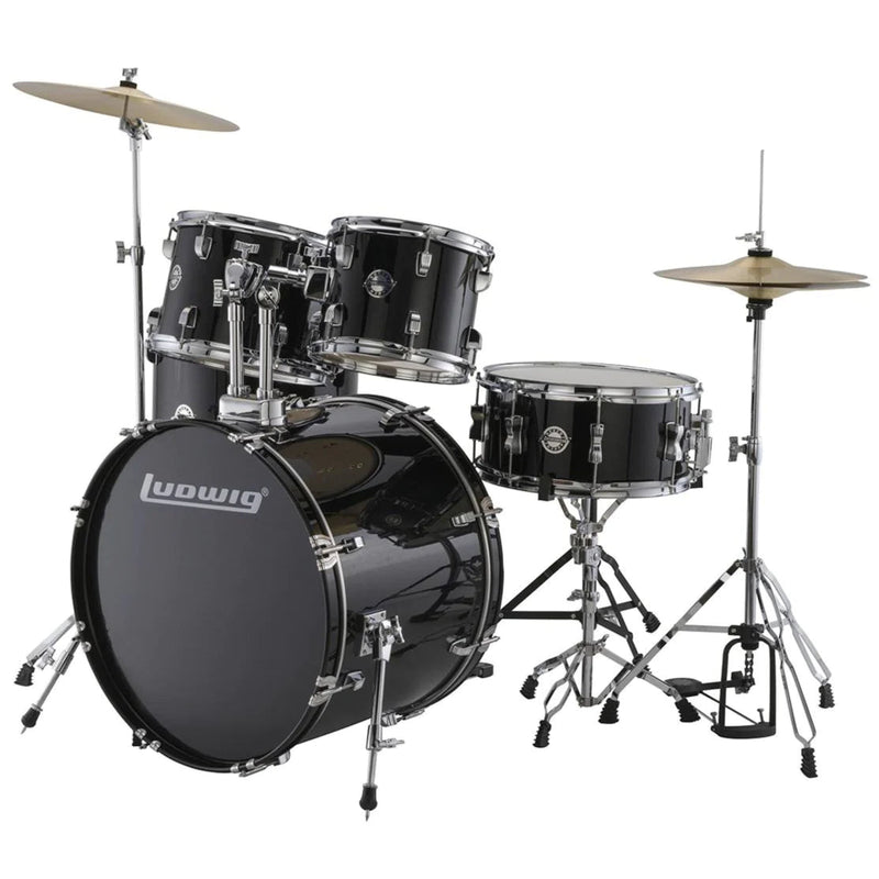 Ludwig Ludwig Accent 5-piece Complete Drum Set with 22 inch Bass Drum and Wuhan Cymbals Buy on Feesheh