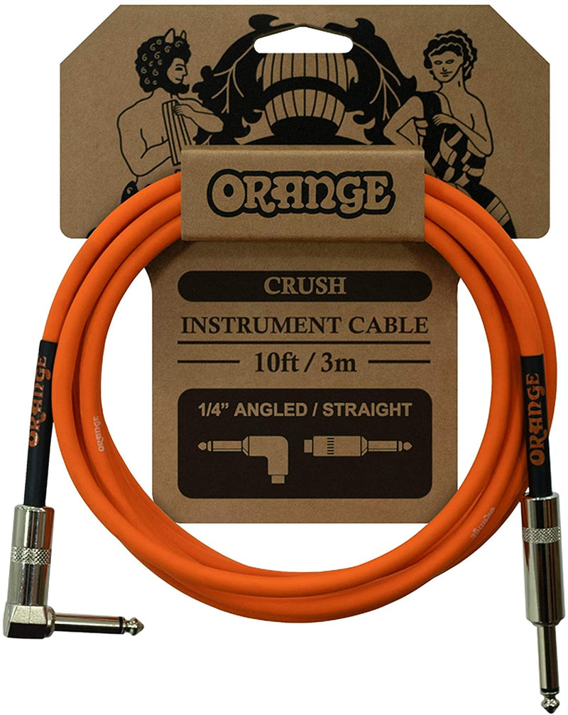 Orange Music Cables and Adapters Orange Music Crush 10 Metre Instrument Cable Angled to Straight CA035 Buy on Feesheh