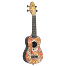 Ortega Acoustic Guitar Ortega Keiki K2 Designer Soprano Ukulele El Muerto Finish Includes Drawstrig Bag, Tuner, Hook Strap & 5 Picks K2-EM Buy on Feesheh