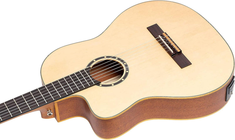 Ortega Acoustic Guitar Ortega RCE125 Family Series Classic Guitar With Equalizer Satin Natural Finish Included Gig Bag RCE125SN Buy on Feesheh