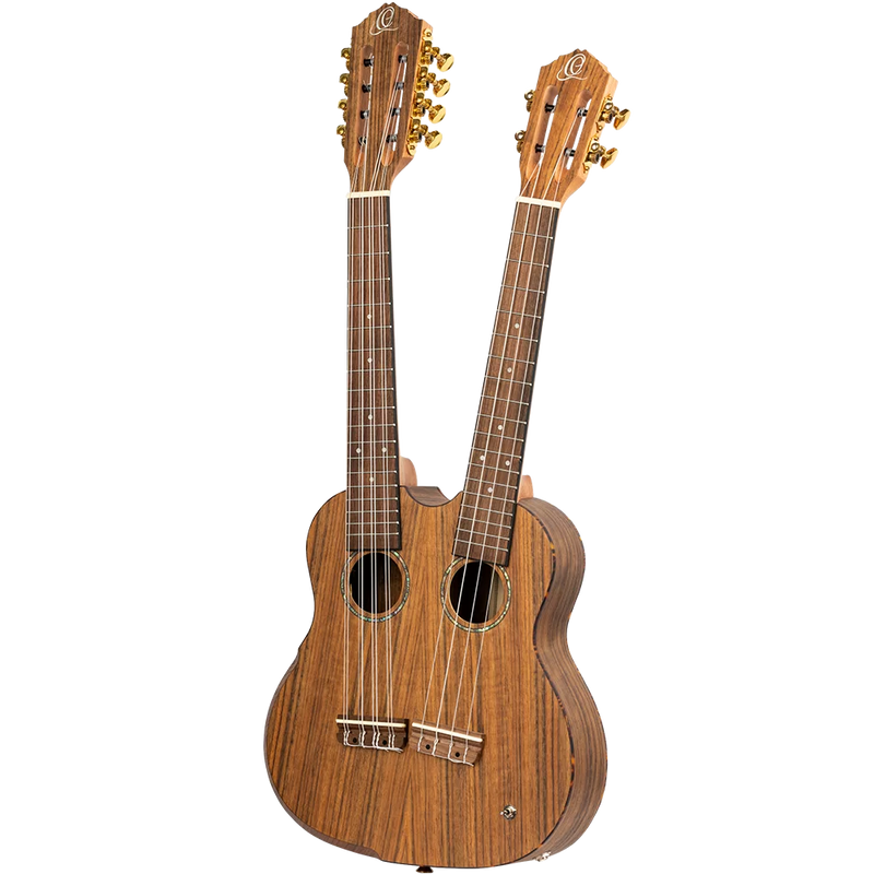 Ortega Classical Guitars Ortega Custom Built Series - Double Neck Ukulele, Tenor Sized - HYDRA HYDRA Buy on Feesheh