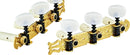 Ortega Strings & Tuners Ortega Standard 3+3 Tuning Machine set, Gold With White Roller OTMSTD-GOWH Buy on Feesheh