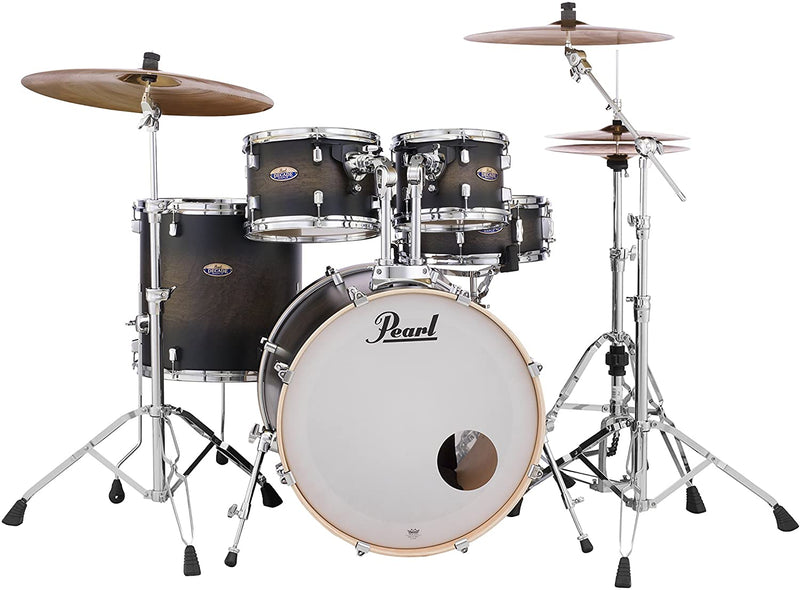 Pearl Acoustic Drums Satin Black Burst Finish Pearl Decade DMP925SP/C261 5 Piece Drum Shell Pack DMP925SP/C