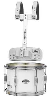 Pearl Snare Drums Pearl 10" x 7" Junior Series Snare Drum with MCH-20S Carrier Pure White Finish MJS1007/CXN