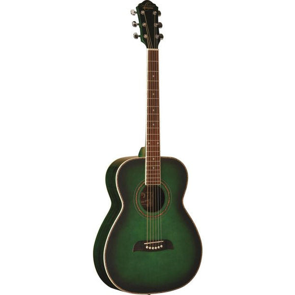 OS & Washburn Oscar Schmidt Folk Style Acoustic Guitar, Select Spruce Top, Trans Green, OF2TGR OF2TGR Buy on Feesheh