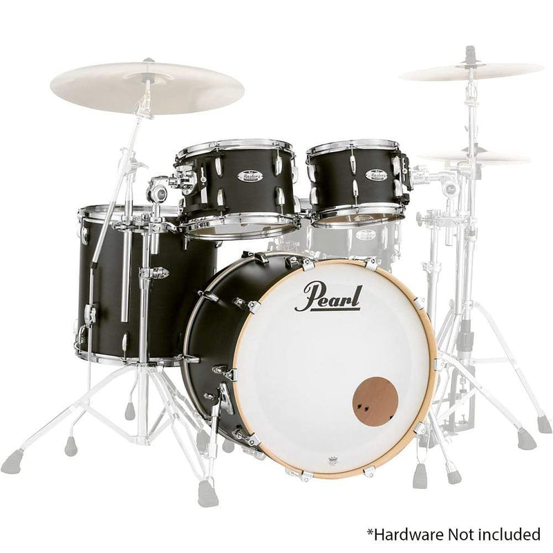 PEARL - Masters Maple Complete Fusion 4pc Shell Pack Without Snare - Matte Black Mist Finish